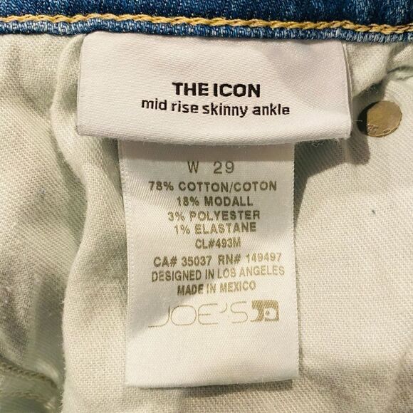 Joe's Jeans The Icon Shadow Fray Skinny Ankle Jeans Size 29 - Picture 7 of 7